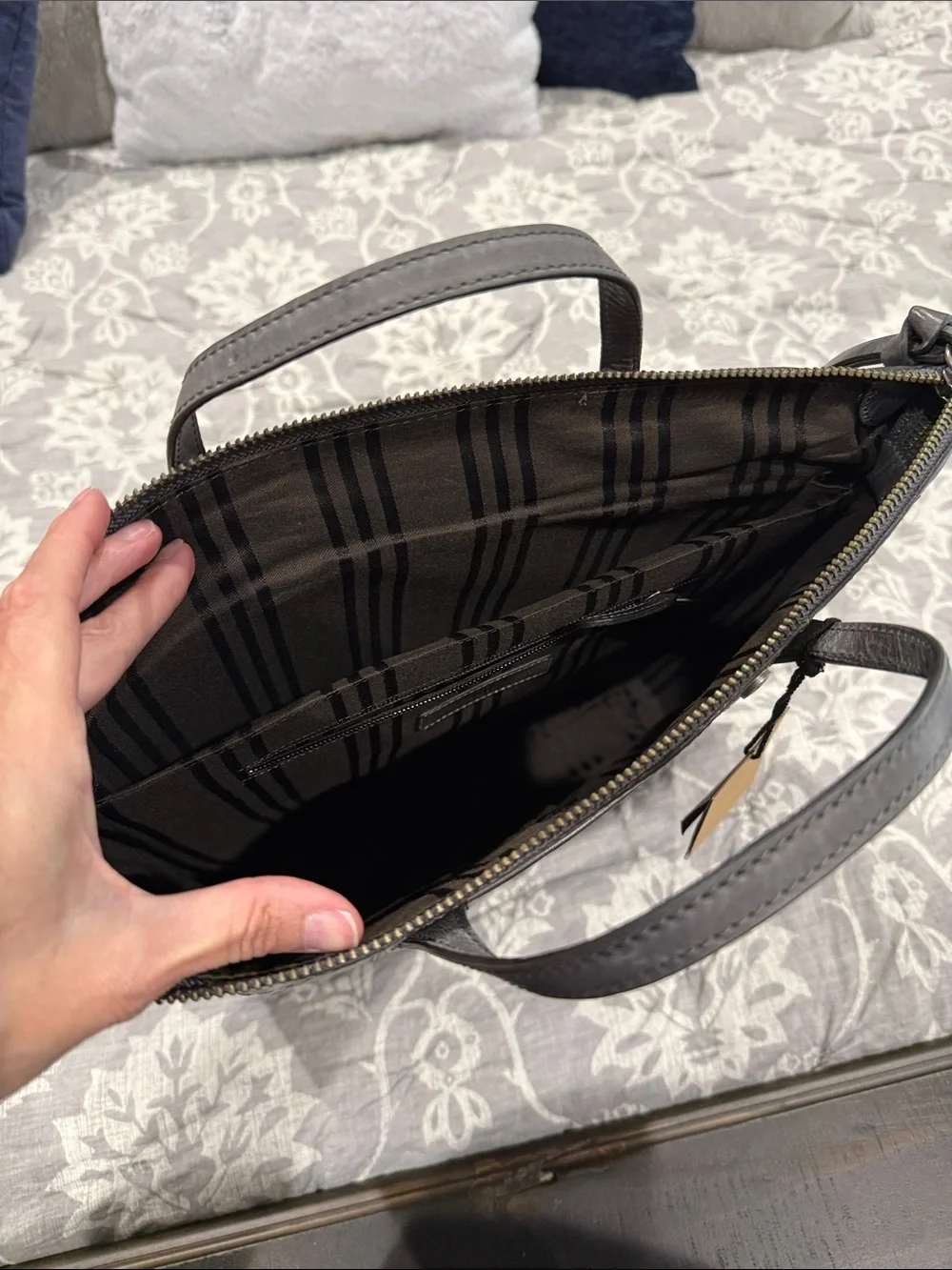 Brand New with Tags Frye Leather Backpack Purse -Gray
